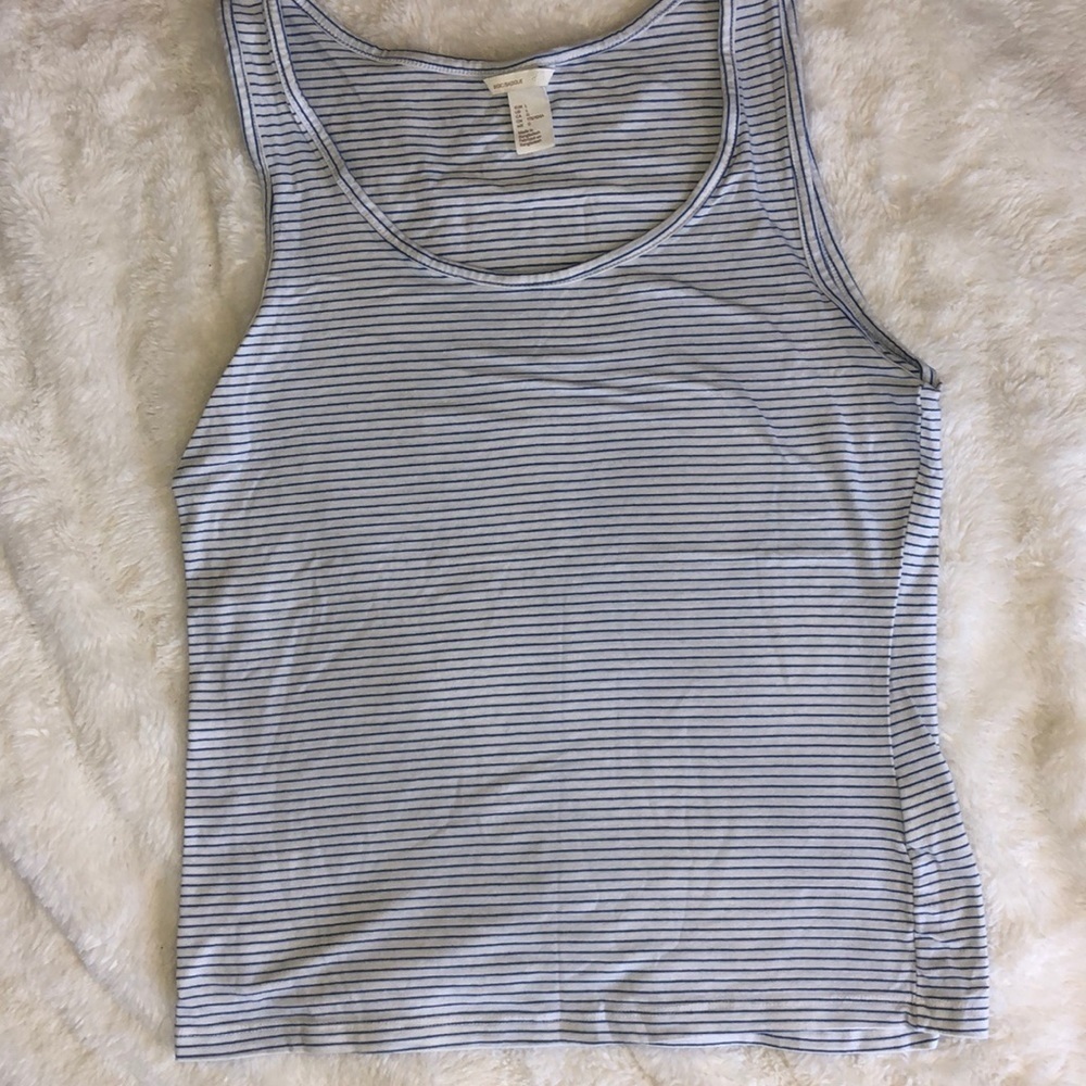 H&M White‎ and Blue Stripe Tank